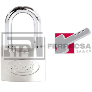 CANDADO CROMO SATINADO 40MM. LOCK GANCHO LARGO L22L40DCSB