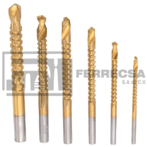 KIT BROCAS-CORTADORAS METAL-MADE-PLAS 1/8"-5/16" 211113 OBI*