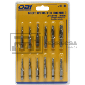 KIT BROCA-MACHUELO HEXAGONAL MM/STD 12PZA OBI 211118*