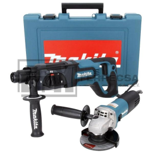 COMBO ROTOMARTILLO SDS-PLUS/MINIESMERILADORA 4-1/2" HR2475X4 MAKITA*