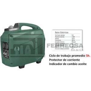 GENERADOR-INVERTER 2000W 4 TIEMPOS 5HORAS GI-2000 OAKLAND*