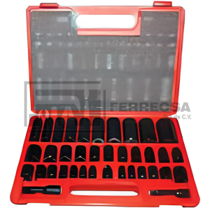 JUEGO DE DADOS ALTO IMPACTO 38PZ 3/8-1/2" HIGH-POWER JD-385*