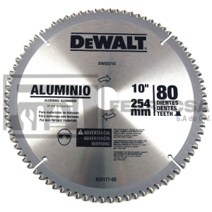 SIERRA PARA ALUMINIO 10X80 DEWALT DW03210/DWA03210*