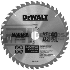 SIERRA P/MADERA 8-1/4 X 40 DIENTES DEWALT DW03110/DWA03110*