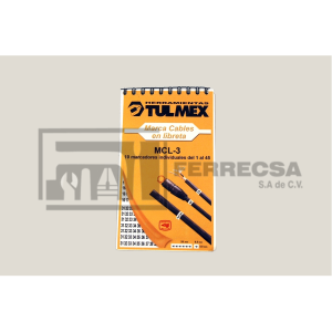 MARCA CABLES INDIVI. 10PZA DEL 1 AL 45 MCL-3 TULMEX