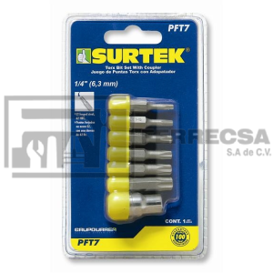 JUEGO DE 6 PUNTAS TORX PFT7 SURTEK