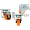 RODAJA PVC NARANJA GIRATORIA 2-1/2" 70KG ZF5113