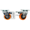 RODAJA PVC NARANJA GIRATORIA/FRENO 2-1/2" 70KG ZF5117