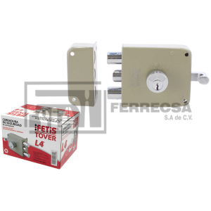 CERRADURA PINTADA DER-IZQ PICAPORTE L-4P TOVER*