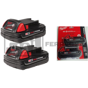 KIT 2 BATERIAS M18 1.5 AMP MILWAUKEE 48-11-1811*