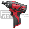 DESTORNILLADOR COMPACTO 1/4" M12 2401-20 SIN BATERIA Y CARGADOR MILWAUKEE*