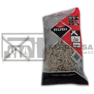 CRUCETA PARA AZULEJO 3 MM (200 PZA) RUBI 02902*