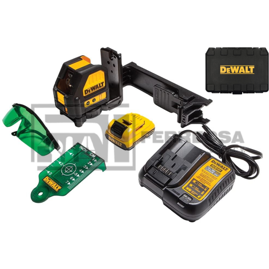 LASER AUTONIVEL 12V 2AMP(LUZ VERDE)"DW088LG-K" DEWALT*