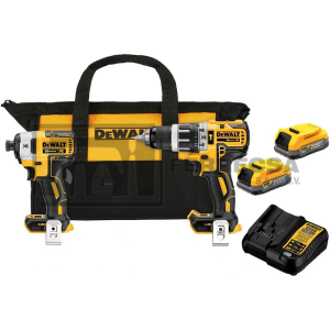 COMBO 20V BRUSHLESS 2AMP ROTOMARTILLO Y LLAVE DE IMPACTO DCK287E2-B3 DEWALT