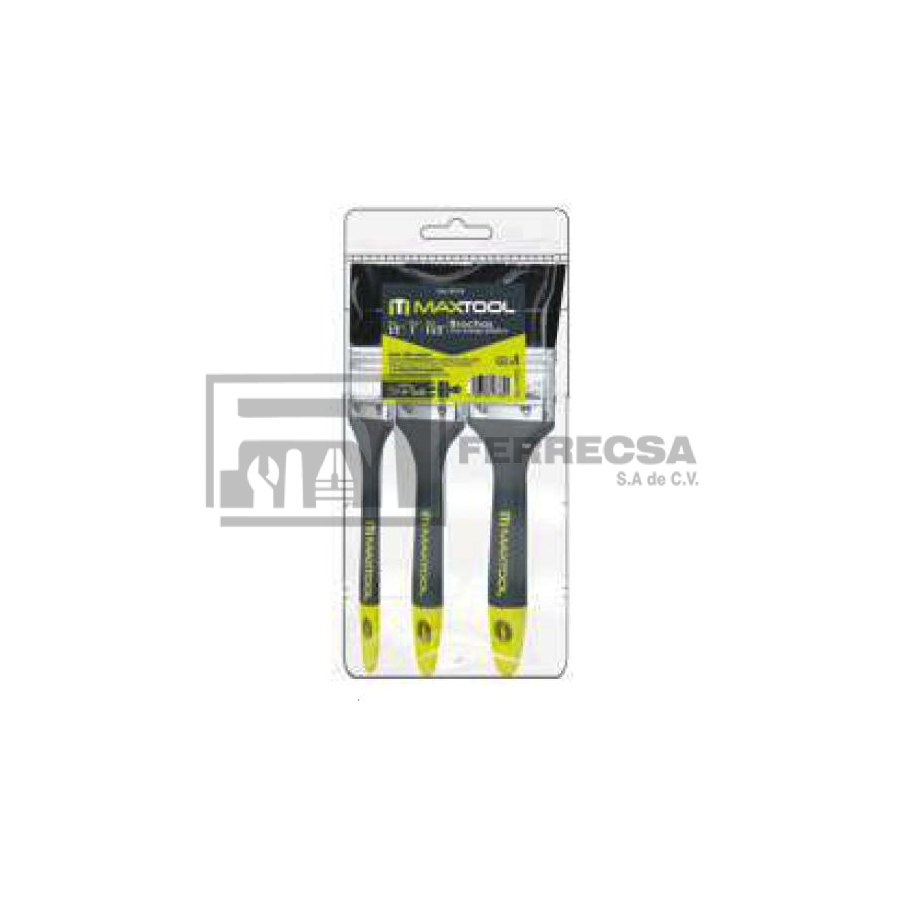 KIT 3 BROCHAS 1/2",1" Y 1-1/2" MAXTOOL 301514 - Tienda Ferrecsa