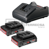 KIT CARGADOR Y DOS BATERIAS 18V 2AMP 1600A02RN2 BOSCH*