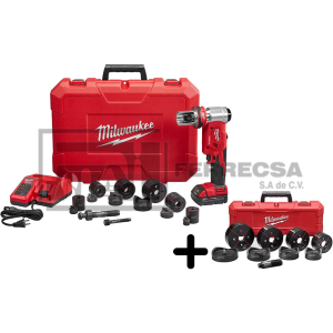 KIT SACABOCADO PUNCH 1/2"-4" M18 2AMP ACERO CAL 14-INOX CAL 16 2677-23 MILWAUKEE*