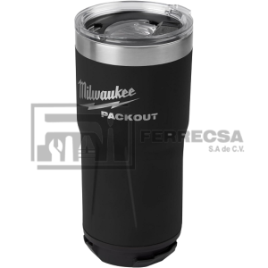 TERMO PACKOUT NEGRO 590ML 20OZ 48-22-8392B MILWAUKEE*