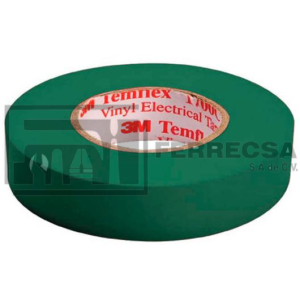 CINTA AISLAR VERDE 3M TEMFLEX1600 3/4"X18M ME300003097 (100)