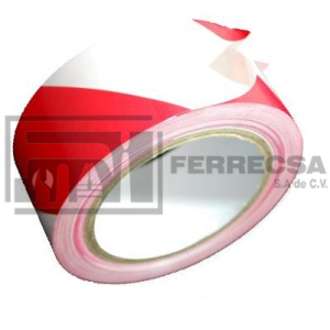 CINTA ADVER C/ADHESIVO 2"X30MTR (ROJO/BLANCA) 127CH (24)GIME