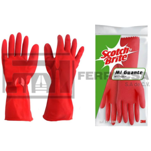 GUANTE MULTIUSOS MEDIANO ROJO 7-71/2 SCOTCH-BRITE (24)