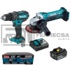 COMBO ROTOMARTILLO-MINIESMERILADORA 18V 5AMP DLX2401ST MAKITA*