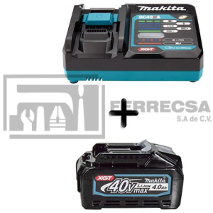 KIT CARGADOR BATERIA 40V MAX 4AMP 191J61-2 MAKITA*