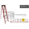 ESCALERA TIJERA FIBRA 4ESC 1.52M 90KG FSTL-5 ESCALUMEX*