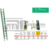 ESCALERA EXTENSION FIBRA 16ESC 4M 175KG FED-16 ESCALUMEX*