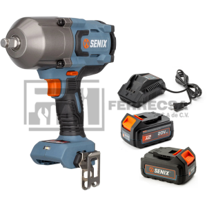 LLAVE IMPACTO 1/2" 20v 5AMP 1000FT-LBS PDWX22-M4-0+(2)5B50X2+CHQX2-M SENIX*