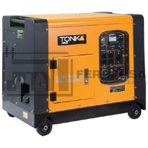 GENERADOR SUPER SILENCIOSO A GASOLINA  7,000Wtts, 16 HP, 110-220V/60Hz,CON MARCHA Y BATERIA TKA-GSS8000E TONKA