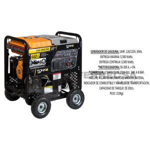 GENERADOR-SOLDADOR-COMPRESOR 5500W 200AMP TONKA TKA-GMC200*