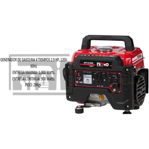 GENERADOR 1000W 2.9 HP 4 120V 60HZ TIEMPOS NITRO NIT-G1000*