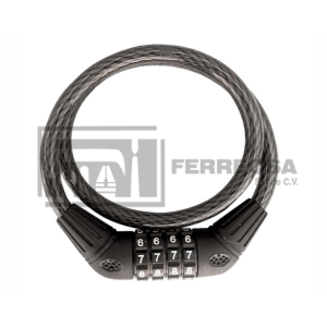 CABLE CANDADO ESPIRAL COMBINACION MIKELS CBE-100